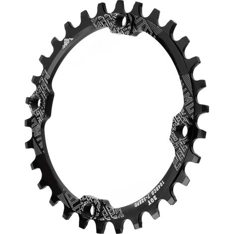 Plateau monovitesse 104 BCD en alliage d'aluminium 30 dents, accessoires de pédalier pour VTT, noir (1/5)