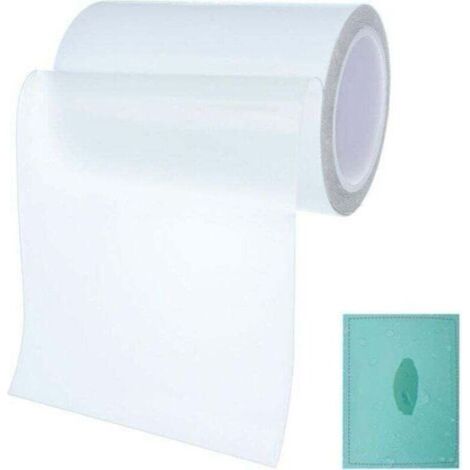 Liner Piscine Kit de Réparation Piscine en TPU Auto-Adhésifs, Patch étanche sous l'eau, Patchs Réparation de Tente, Ruban Réparation 10 cm x 100 cm pour lit d'eau, Piscine, Liner de (1/4)