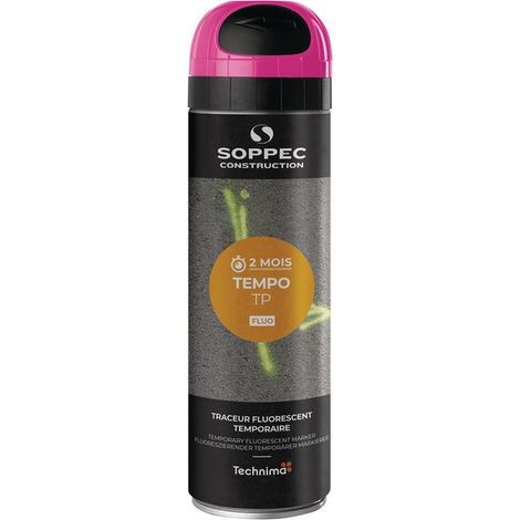 Traceur de chantier fluorescent [2 Mois] - Soppec - TEMPO TP  Cerise