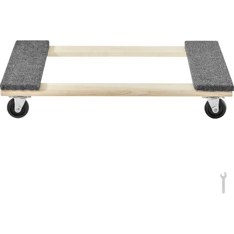 Mophorn Roulant pour meubles , capacité de charge de 1 000 lb, 18 po x 30 po, 4 roulettes pivotantes en PP de 3 po, chariot de déménagement robuste en bois dur, chariot de déménagement