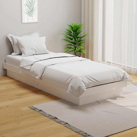 Giroletto Bianco in Legno Massello 75x190 cm Small Single vidaXL (1/5)