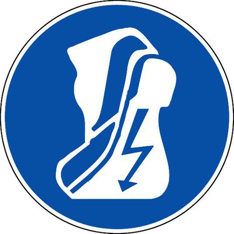 Panneau Chaussures isolantes obligatoires - Rigide Ø80mm - 4035505