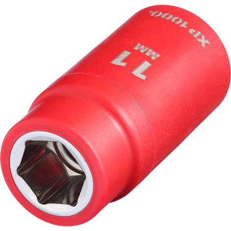 Draper 17621 XP1000 VDE Socket, 3/8"" Sq. Dr., 11mm (1/2)