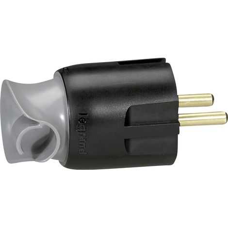 LEGRAND Schutzkontakt-Stecker Knickschutz drehbar schwarz Stecker & Kupplungen