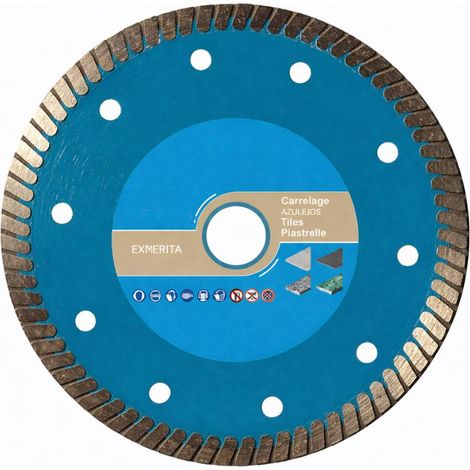 Disque Diamant Jante Continue Cannelée D. 125 x Al. 22.23 x Ht. 8 x ép. 1. 4 mm - Pour Grès Cérame et Marbre - Diamwood