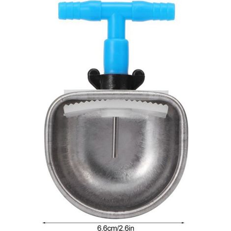 bol à tétine pour lapin Abreuvoir pour lapin Abreuvoir jardin anti-oiseaux Petit té joint en acier inoxydable (1/4)