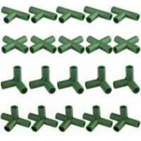 Packung mit 20 robusten Gartenrahmenverbindern für Gewächshäuser und Pflanzen, 11 mm, INHHUB