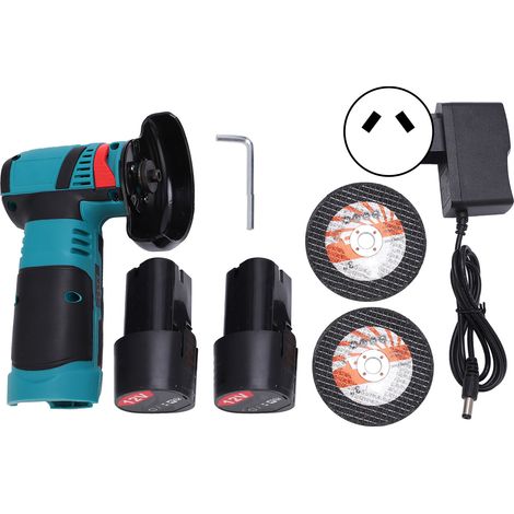 Meuleuse d'Angle Sans Fil Sans Balais Multifonction 19500 tr/min 100-240V avec 2 Batteries (1/5)