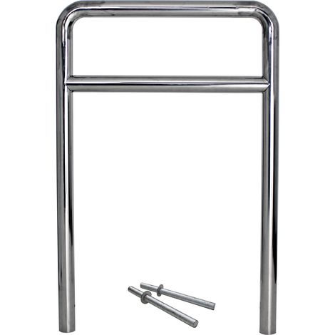 Fahrradanlehnbügel 118 x 78 cm Edelstahl Ø 60 mm Einbetonieren Fahrradständer Parker Typ H (1/5)