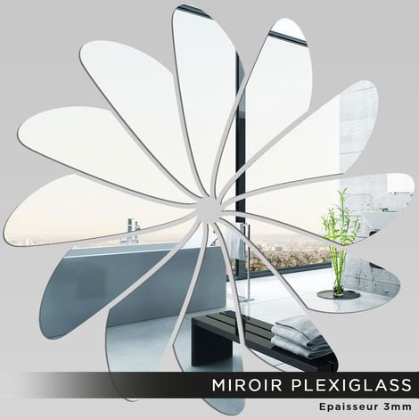 Miroir Plexiglass - Fleur - 100x100 cm (1/2)