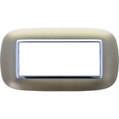 Placca Oval 506 6 Moduli TITANIO Compatibile con Bticino Axolute (1/3)