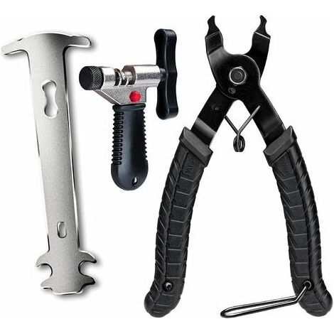 Cadena de bicicleta para 7, 8, 9, 10 y 11 velocidades, herramienta de reparación universal, 12 alicates para cadena de bicicleta + cortador de cadena + juego de herramientas de reparación (1/5)