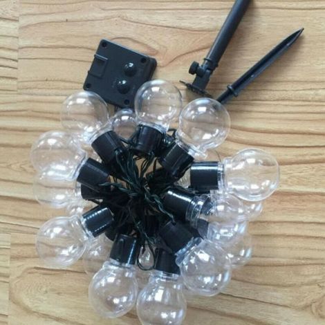 La ficelle solaire rétro allume le globe extérieur de fête de feston de jardin LED 20 ampoules de lumière (1/4)