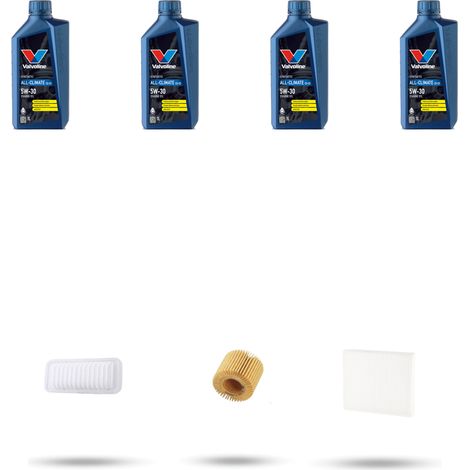 Kit tagliando 3 FILTRI e 4L OLIO compatibile con Toyota Yaris III (XP13) 1.3 VVT 73kw Dal 2011 (1/5)