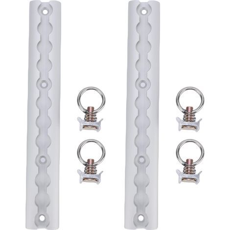 Rail d'arrimage en aluminium épais de 304mm, avec 4 anneaux ronds, pour motos, vtt, vélos tout-terrain, camionnettes, argent