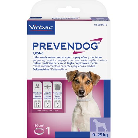 Collare Antiparassitario per Cani da 0 a (scatola ) 2 Pezzi 25 kg 60 cm