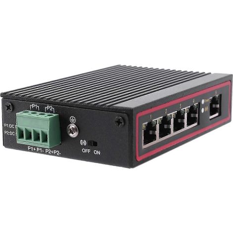 Commutateur Ethernet RJ45 10/100M à 5 ports pour ordinateur portable, montage sur rail DIN, SimpleWHBYV (1/4)