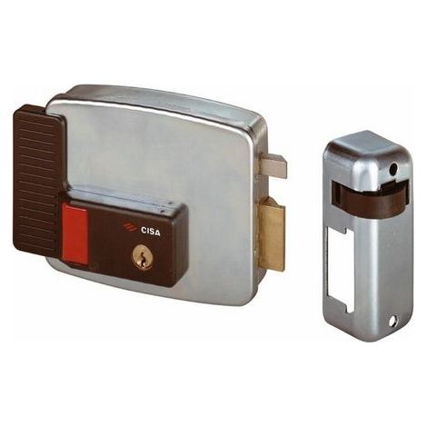 SERRATURA CISA 11731N 70 SX ELETTRICA DA APPLICARE C/TETTO PER FERRO (1/2)