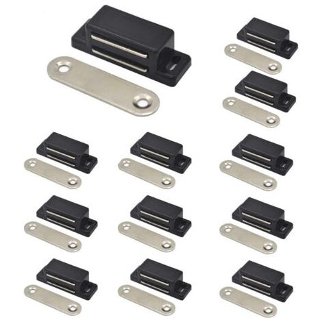 Porte Placard 12 pièces Loquet Magnétique pour Armoire, Fermeture Aimant de Meuble pour Armoires, les Tiroirs et les Volets Armoire Vis incluses (1/5)
