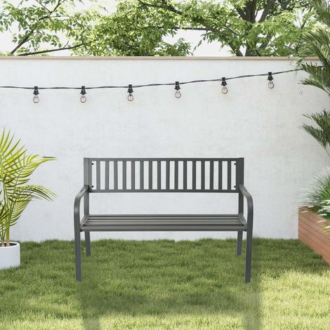 Gartenbank aus metall - dekorative sitzgelegenheit fur den auenbereich (1/5)
