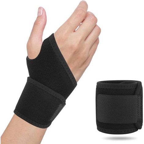 Attelle de poignet de fitness - Attelle de poignet élastique - Bracelet ajustable - Attelle de poignet palmaire - Respirante et évacuant la transpiration - Soulage les douleurs au poignet et les tendi (1/5)