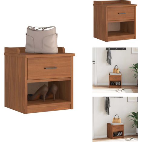 Banc de couloir SANDNES 45x40x50 cm bois de pin massif - Banc De Couloir - Bancs De Couloir - Banc - Banc De Couloir (1/5)