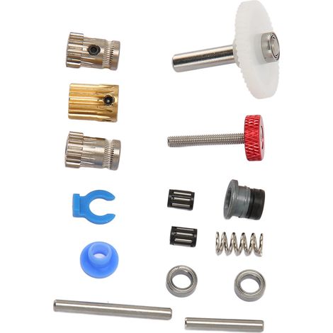 Kit engrenages double bobine extrudeuse imprimante 3D accessoires materiel pour Voron 0.1 2.4 PRUSA Bowden Sherpa acier alliage 15 pieces (1/5)