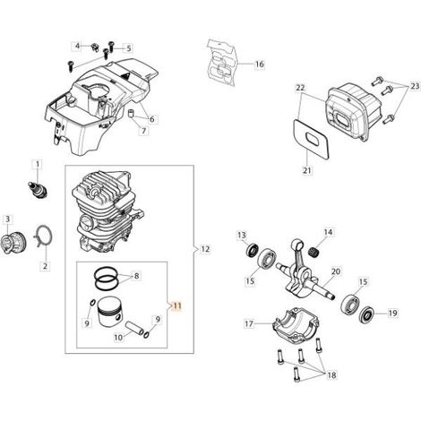 KIT PISTON ORIGINAL EMAK 50230260