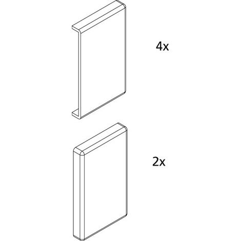 Kermi 2539313 EBLI044 Ensemble couvercle angle mural