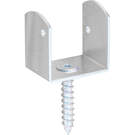 Équerre pour clôture tressée en U 38x38mm vis 9x45mm acier – ALBERTS – 213374