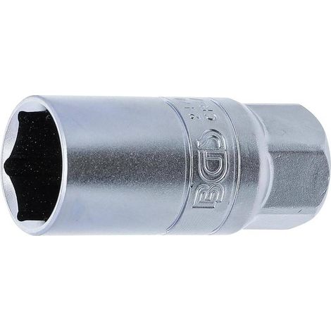 Douille de Bougie Six Pans 12,5 mm (1/2) - 21 mm - Acier Résistant - Prise Fiable et Durable, Cliquet 1/2 - D-Work