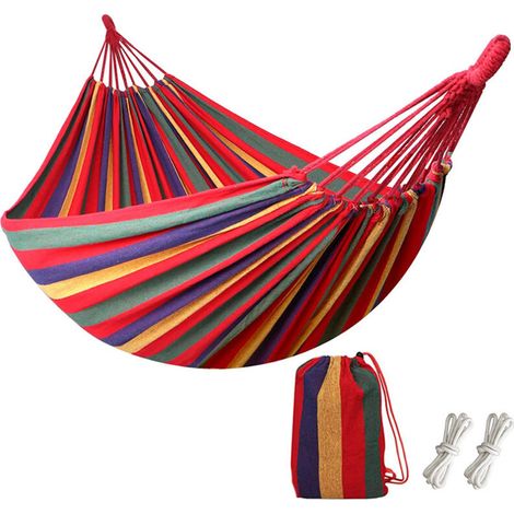 hamac places hamac toile 200x150 cm hamac jardin exterieur pour jardin d'interieur hamac toile de hamac rouge (1/5)