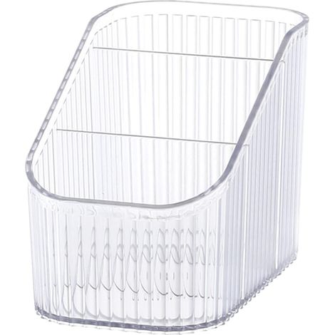 Boîte de rangement cosmétique, étagère à cosmétiques à trois compartiments, boîte de rangement acrylique pour pinceaux de maquillage, boîte de rangement cosmétique pour la coiffeuse, adaptée à l'eye-l