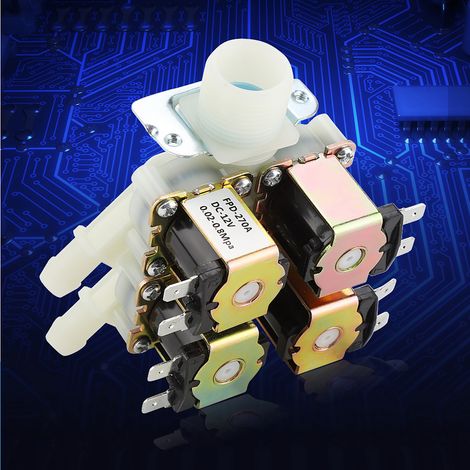 Électrovanne 12V DC DN20 G3/4" 1 entrée 4 sorties en plastique, normalement fermée, purge d'eau pour irrigation (1/5)