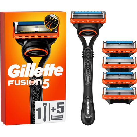 Gillette - Fusion5 shaving razor for men - Orange/Black