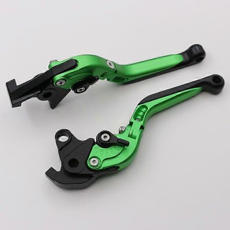 Convient pour moto Honda CB1100, réglage modifié, accessoires de poignée de levier de frein, d'embrayage et de klaxon en alliage d'aluminium (vert 1) (1/5)