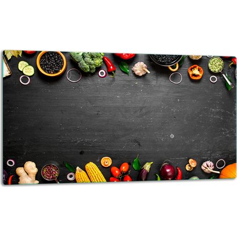 Planche à découper en verre 52x30 épices (1/5)