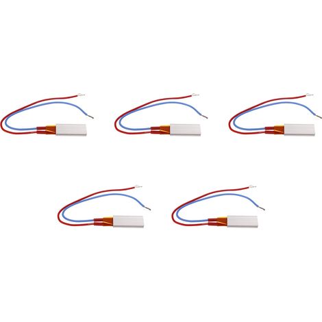 5 éléments chauffants PTC, boîtier en aluminium, thermostat en céramique, plaque chauffante 220 V 200 °C, câble rouge et bleu (1/5)