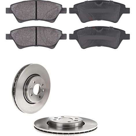 KIT FRENI ANTERIORI compatibile con RENAULT SCÉNIC II (JM0/1) - DISCHI + PASTIGLIE OEM: P 68 034 , P 68 040 / 16924 , 18317 /SOSTITUZIONE DIRETTA/BASSA POLVERE/SILENZIOSO