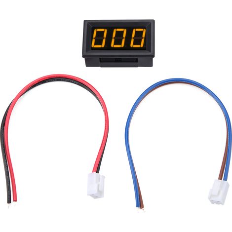 Ampèremètre numérique LED à 3 chiffres ampèremètre panneau de courant Micro réglage DC0-1A (jaune) (1/5)