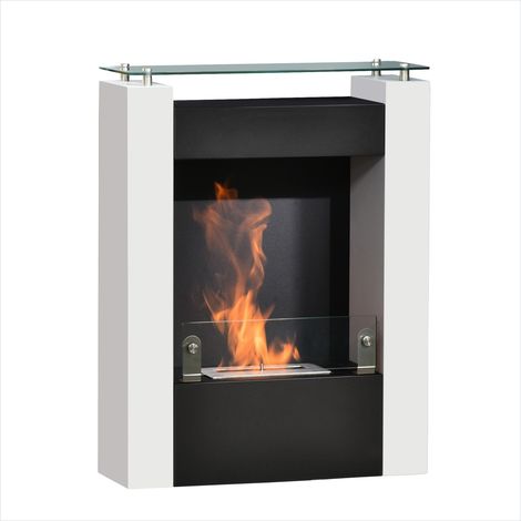 Cheminée électrique Cheminée bioéthanol 60 x 20 x 79 cm acier (1/5)