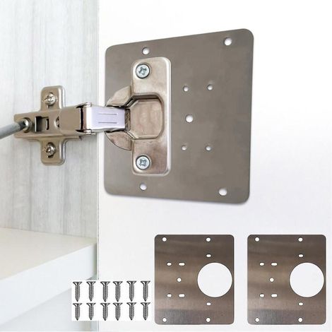 Kit de réparation de charnières de porte de placard de cuisine, kit de réparation de charnières de placard, support pour panneaux latéraux (1/3)