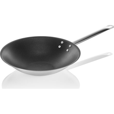 Wok fond aplati antiadhésif COOKWARE 21 Ø 38 cm H 9 cm inox 18/10 - Was Germany (1/2)
