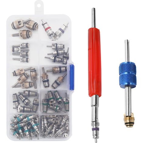 Kit de herramientas para la reparación y desmontaje de válvulas de aire acondicionado para automóviles: sellado preciso, reemplazo, mantenimiento, protección contra la corrosión y la presión.