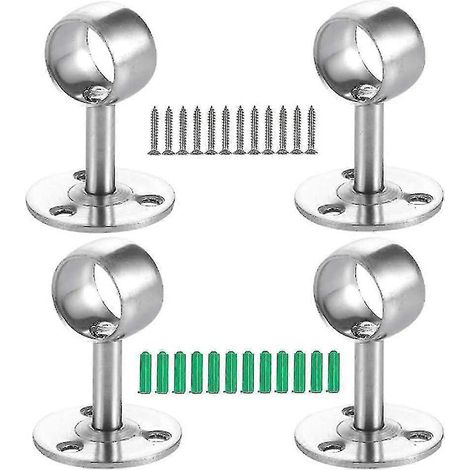 4 supports de tringle à rideaux compatibles avec les penderies, les tubes et les supports de tringle. (1/5)
