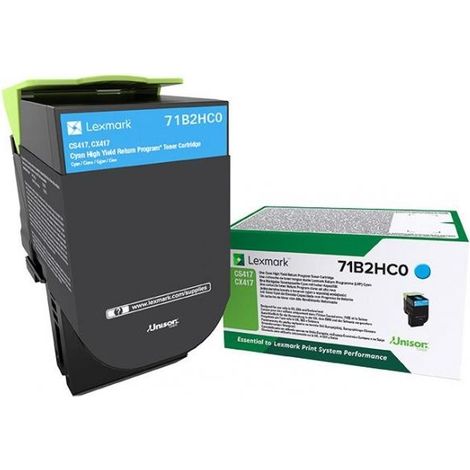 Lexmark 71B2HC0 cartuccia toner 1 pz Originale Ciano (1/4)
