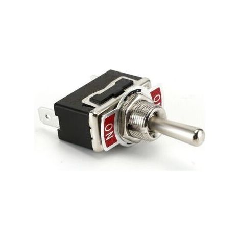 Interrupteur à bascule en métal, C513A, SPDT, maintenu (enclenché), ON/OFF/ON 3 positions, 15A 250VAC, 3 languettes, CE, avec capuchon étanche (1/5)