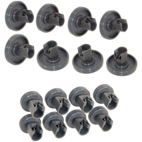 Roulettes Lave Vaisselle Electrolux Set Universel Complet de Roues pour Panier Supérieur et Inférieur Compatible avec Faure, Zanussi, AEG, Electrolux