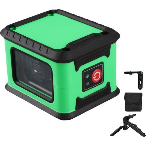 GARRYFIZH Niveau Laser 2 Lignes Multifonction, Auto-Nivelant à ±4°, Batterie Lithium Rechargeable, Adhésif Mur/Sol Étanche, Kit d'Outils de Rénovation - Haute Précision