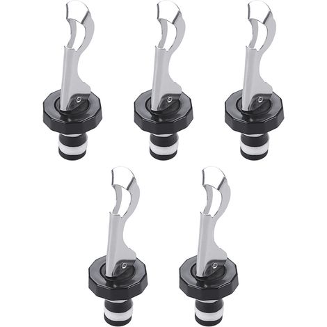 Bouchon À Vin - Bouchon En Silicone Étanche - Pour Bouteilles De Vin Champagne Soda Huile Vinaigre - Lot De 5 (1/5)